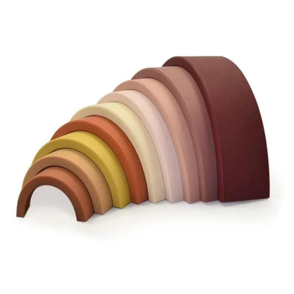 Lelolo Silicone Stacking Rainbow NWT